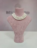 Selvia choker ogrlica od riječnih bisera na ružičastom stalku